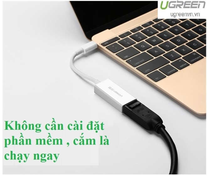 Cáp chuyển đổi USB Type-C to Displayport (Female) Ugreen 40372 chính hãng